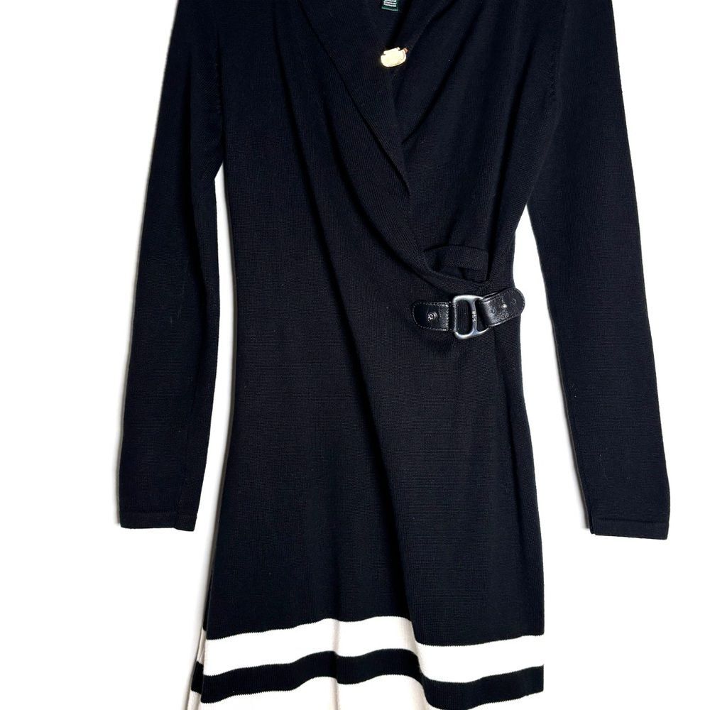 Lauren Ralph Lauren Black Dress with White Accents